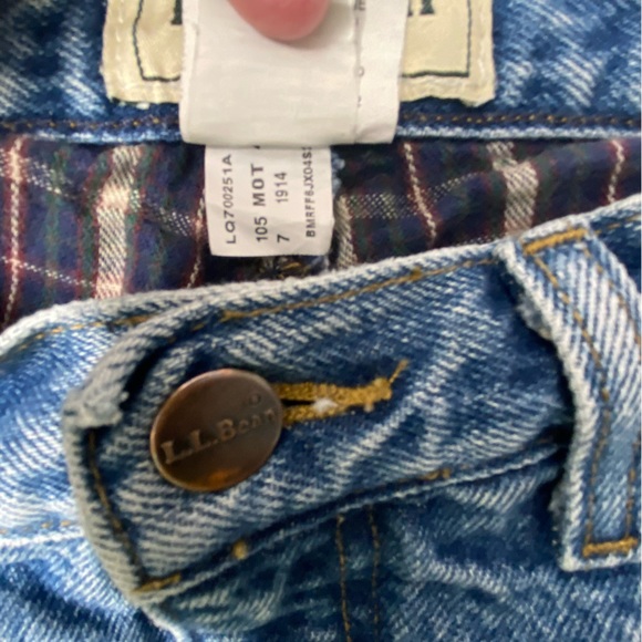 L.L. Bean Men's Flannel Lined Jeans Size 33 x 29 Classic Fit, Blue and Broken-In - Picture 10 of 12